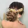 5PCS Flower Tassels Hairpin for Women, Chinese Tassel Hair Stick Peony Flower Crystal Pearl Hanfu Metal Hair Pins Sticks Chopsticks Bun Updo Holders Accessories for Women Girls (Style 3) view 3