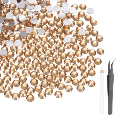 MECCANIXITY 2500pcs SS12 3mm Flatback Crystal Rhinestones, Resin Crystal Gems with Tweezer Dotting Pen Non Hotfix for Bedazzling Tumblers Mugs Bottles Nail DIY Crafts, Champagne
