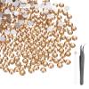 MECCANIXITY 2500pcs SS12 3mm Flatback Crystal Rhinestones, Resin Crystal Gems with Tweezer Dotting Pen Non Hotfix for Bedazzling Tumblers Mugs Bottles Nail DIY Crafts, Champagne view 1