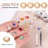 MECCANIXITY 2500pcs SS12 3mm Flatback Crystal Rhinestones, Resin Crystal Gems with Tweezer Dotting Pen Non Hotfix for Bedazzling Tumblers Mugs Bottles Nail DIY Crafts, Champagne view 2