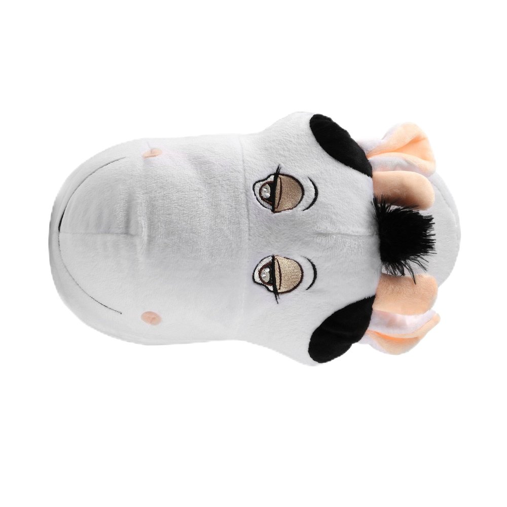 BestPriceCenter Kids Fuzzy Indoor Slippers, US Kids Size 1-3 / EU 32-35, Black and White