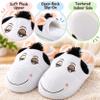 BestPriceCenter Kids Fuzzy Indoor Slippers, US Kids Size 1-3 / EU 32-35, Black and White view 3
