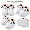BestPriceCenter Kids Fuzzy Indoor Slippers, US Kids Size 1-3 / EU 32-35, Black and White view 4