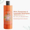 Merja Natural Shampoo for Dry and Dyed Hair, Mint Rosemary Lavender Essential Oils, 16.9 Fl Oz and Keratin Hair Mask with Aloe Vera, Honey, and Ginger, 8.41 Fl Oz view 2