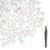 MECCANIXITY 600pcs SS30 6mm Flatback Crystal Rhinestones, Resin Crystal Gems with Tweezer Dotting Pen Non Hotfix for Bedazzling Tumblers Mugs Bottles Nail DIY Crafts, AB Color view 1