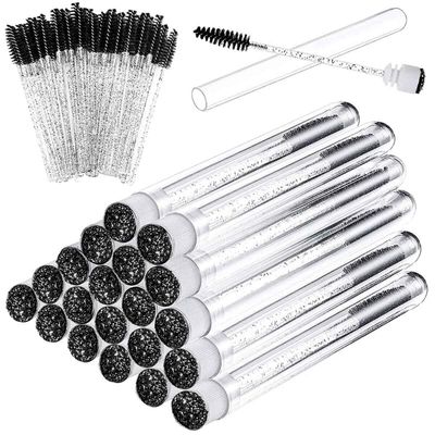 20Pcs Disposable Mascara Brushes Tubes Set, 5 Pieces Empty Tubes with 15 Pieces Eyelash Brushes for Eyelash Extension Lash Mascara Wand
