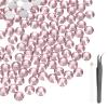 MECCANIXITY 600pcs SS30 6mm Flatback Crystal Rhinestones, Resin Crystal Gems with Tweezer Dotting Pen Non Hotfix for Bedazzling Tumblers Mugs Bottles Nail DIY Crafts, Pink view 1