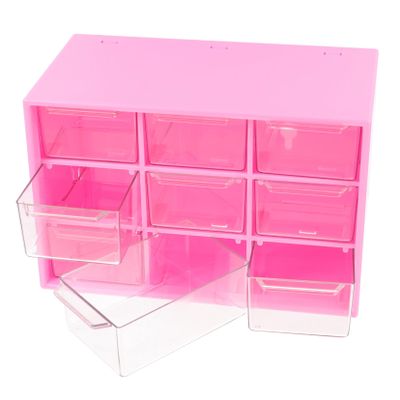 AKOOSY 9-Grid Drawer Style Storage Box Dustproof Desktop Organizer for Stationery Jewelry and Cosmetics Compact Design for Students and Home Use