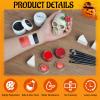 13PCS Clown Makeup Kit, Black + White + Red + Dark Red Face Body Paint Set with 6 Painting Brushes & 3 Sponge,Halloween Oil Based Body Paint for Adults Joker Zombie Vampire Skeleton Costume SFX Makeup view 3