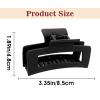 WLLHYF 2 Pieces Square Claw Clips 3.5 Inch Matte Non-slip Hair Clamps Medium Hair Claw Clips Fashion Strong Hold Banana Clip Thick Thin Hairs Styling Accessories for Women Girls view 2