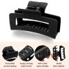 WLLHYF 2 Pieces Square Claw Clips 3.5 Inch Matte Non-slip Hair Clamps Medium Hair Claw Clips Fashion Strong Hold Banana Clip Thick Thin Hairs Styling Accessories for Women Girls view 3