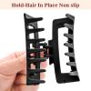 WLLHYF 2 Pieces Square Claw Clips 3.5 Inch Matte Non-slip Hair Clamps Medium Hair Claw Clips Fashion Strong Hold Banana Clip Thick Thin Hairs Styling Accessories for Women Girls view 4