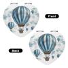 SDTYKHJ Blue Hot Air Balloon Travel Makeup Mirror Double Sided 1X/2X Magnification Compact Vanity Mirror for Women Magnifying Cosmetic Mirror Folding Handheld Mirror for Purse Pocket view 2