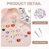 MECCANIXITY 600pcs SS30 6mm Flatback Crystal Rhinestones, Resin Crystal Gems with Tweezer Dotting Pen Non Hotfix for Bedazzling Tumblers Mugs Bottles Nail DIY Crafts, AB White view 3