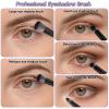 10Pcs Eyeshadow Brush Set, Professional Eye Makeup Brushes Kit with Angled Eyeliner Brushes, Eyes Applicator Tools, Eyeshadow Tool, Highlighter Brush, Flat Eyebrow Tool for Precision Eye Makeup view 4