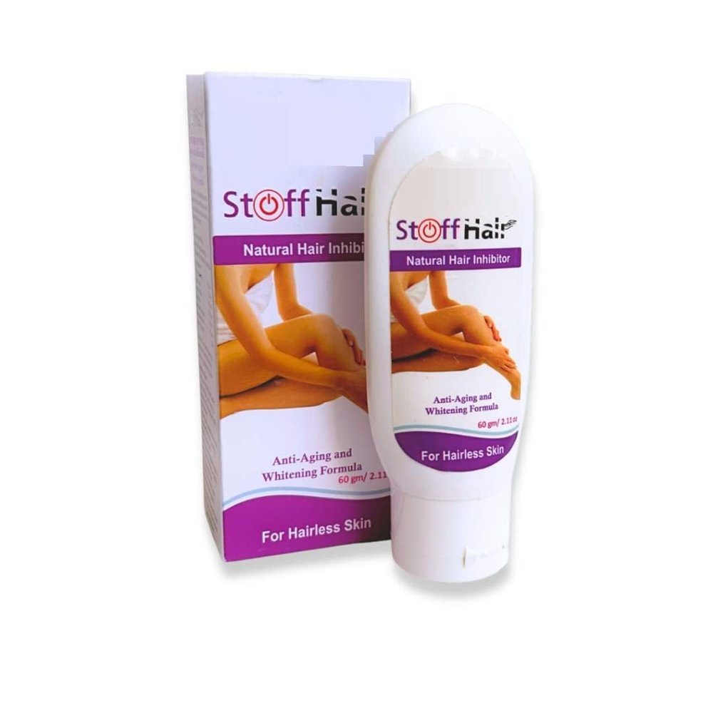 KP Stoffhair Cream Hair Inhibitor for Women and Men - Permanent Removal and Growth Retarding - Remove Unwanted Facial Hair Without Laser Treatment - 60 GM