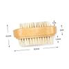 ERINGOGO 3pcs Double-sided Natural Boar Bristle Nail Brush for Nail Cleaning Wooden Pedicure Tool for Home Office and Garden Use view 2