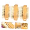 ERINGOGO 3pcs Double-sided Natural Boar Bristle Nail Brush for Nail Cleaning Wooden Pedicure Tool for Home Office and Garden Use view 3