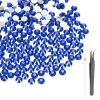 MECCANIXITY 2500pcs SS12 3mm Flatback Crystal Rhinestones, Resin Crystal Gems with Tweezer Dotting Pen Non Hotfix for Bedazzling Tumblers Mugs Bottles Nail DIY Crafts, Dark Blue view 1