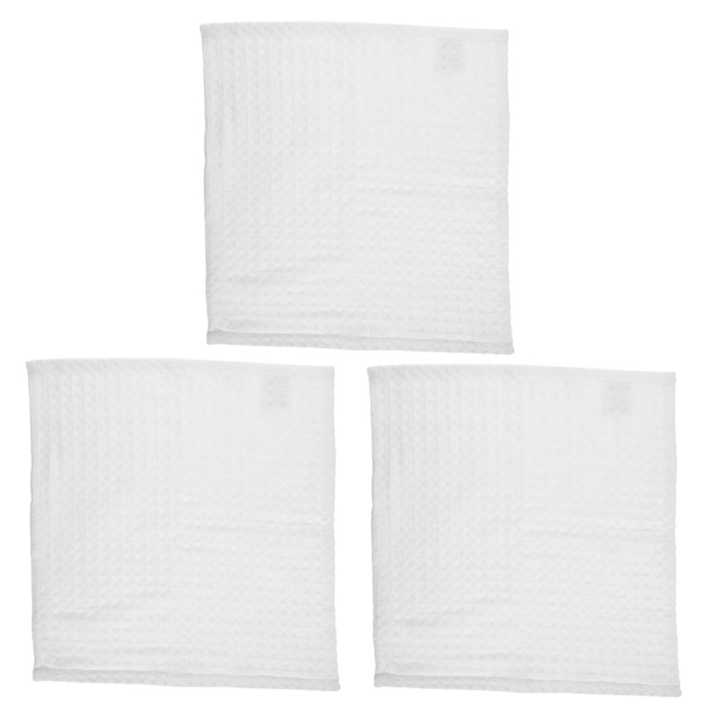 BATHVEVE 3Pcs Cotton Face Towels Soft Square Makeup Remover Cloths Absorbent and Gentle Wash Cloths for Delicate Skin for Daily Cleansing Routine