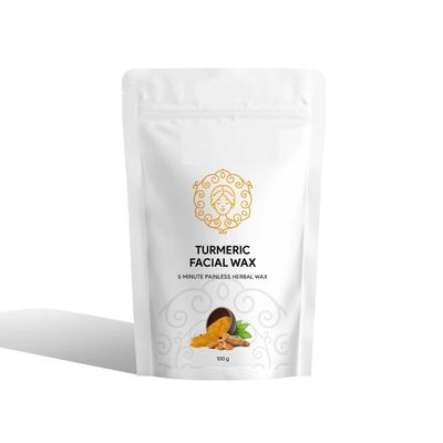 KP TURMERIC FACIAL WAX - 5 MINUTE PAINLESS HERBAL WAX POWDER (100g) 3.52 Ounce (Pack Of- 1)
