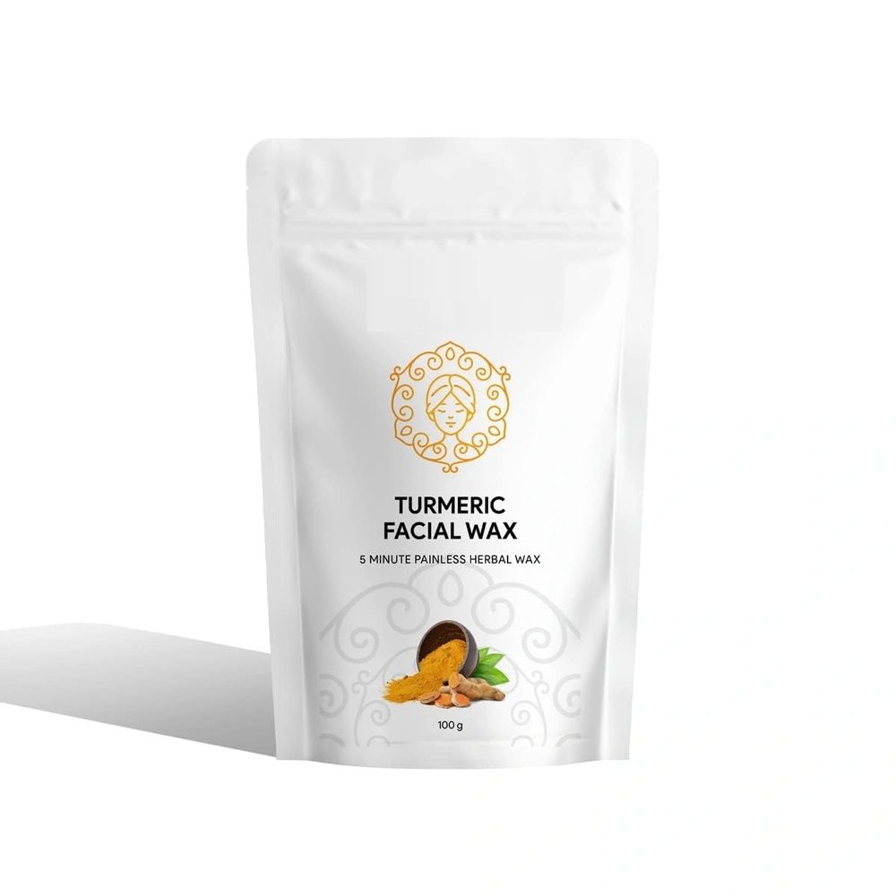 KP TURMERIC FACIAL WAX - 5 MINUTE PAINLESS HERBAL WAX POWDER (100g) 3.52 Ounce (Pack Of- 1)