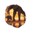 Casual Elephant Shower Cap for Women Double Layer Waterproof Reusable Shower Caps Adjustable Elastic Band Quick Drying Bath Hair Hat Protector with PEVA Lined for Spa Salon Bathing Hats view 2