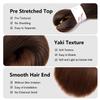 Roeula T4/30# Pre Stretched Braiding Hair 20 Inch 8 Packs Long Ombre Medium Brown to Auburn Brown Braiding Hair Pre Stretched Professional Prestretched Braiding Hair Synthetic Crochet Twist Braids view 4