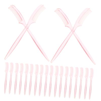 minkissy 100pcs Mini Eyebrow Comb Portable Eyelash Brush for Makeup Application for Lashes Brows for Professional and Home Use Selection Random Color