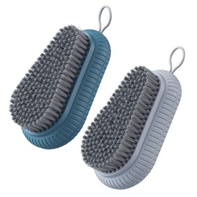 Beaupretty 2pcs Portable Nail Brush Soft Bristle Fingernail Scrubber for Gentle Cleaning Travel-friendly Design and Gray for Home and Go Use