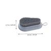 Beaupretty 2pcs Portable Nail Brush Soft Bristle Fingernail Scrubber for Gentle Cleaning Travel-friendly Design and Gray for Home and Go Use view 2
