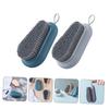 Beaupretty 2pcs Portable Nail Brush Soft Bristle Fingernail Scrubber for Gentle Cleaning Travel-friendly Design and Gray for Home and Go Use view 4