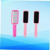 CTIRCHIU 3Pcs Foot Grinding Tool Stainless Steel Foot File Pink Sandpaper Exfoliator Double Sided Tools for Smooth Feet Durable Comfortable Grip for Home Foot Care view 2