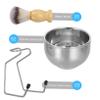 CTIRCHIU 1Set Shaving Brush Holder Rack Bowl Facial Cleaning Brush for Men and Convenient Grip for Better Shaving Experience view 4