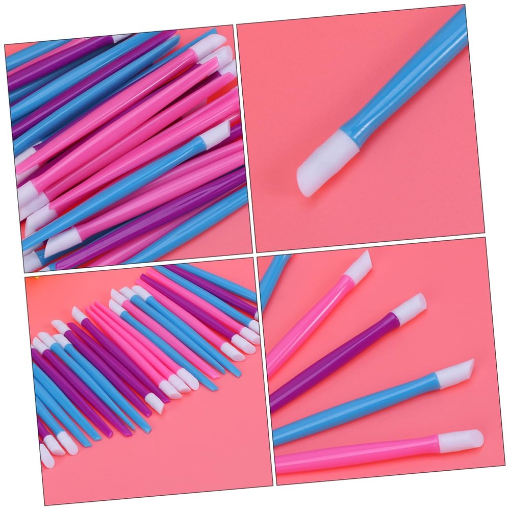IWOWHERO 72pcs Manicure Tool Plastic Nail Cleaning Sticks for Nail Care Lightweight for Salons Home Use