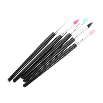 EPIGEIST 5Pcs Silicone Lip Brush Professional Makeup Applicators for Eyeshadow and Lipstick Comfortable Grip with Variety of Colors for Home Salon Use