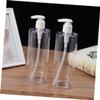 FRCOLOR 500ml Empty Lotion Bottles Set of 4 Refillable Plastic Soap Containers Random Pump Head for Home and Travel view 4