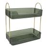 2 Tier Makeup Shelf Organizer, Double Layer Makeup Stand for Brushes Eyeshadow, Large Capacity Cosmetic Organizer, with Multi Tier Design (Green) view 1