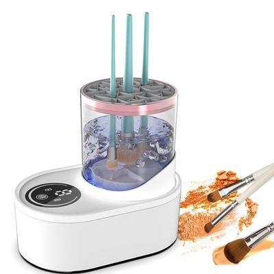 3 in 1 Makeup Brush Cleaner Machine, Efficient Electric Automatic Cleaner and Dryer for All Types of Makeup Brushes,Contour, Eyeshadow, Blush Brush USB Rechargeable
