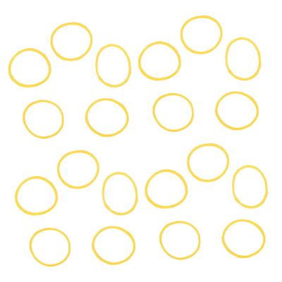 Beaupretty Hairdressing Perm Rubber Bands Yellow Elastic Styling Tools for Salon Use Hairdressing Supplies for Creating Beautiful Curly Styles