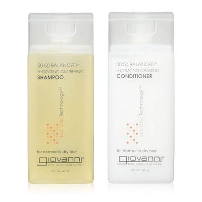 GIOVANNI Eco Chic 50:50 Travel Size Hydrating Shampoo & Conditioner Set