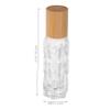 HONMEET 5pcs Glass Essential Oil Bottles Roller Ball Bamboo Covered Oil Containers Refillable Travel Rollerball Bottles view 2