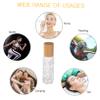 HONMEET 5pcs Glass Essential Oil Bottles Roller Ball Bamboo Covered Oil Containers Refillable Travel Rollerball Bottles view 3