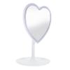 CVUTOVO Heart Shaped LED Makeup Mirror with Stand Aesthetic Desk Decoration for Home Use Portable Cosmetic Lighted Vanity Mirror for Daily Makeup Needs view 1