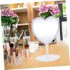 CVUTOVO Heart Shaped LED Makeup Mirror with Stand Aesthetic Desk Decoration for Home Use Portable Cosmetic Lighted Vanity Mirror for Daily Makeup Needs view 3