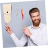 WRITWAA 1 Set Beard Grooming Stainless Steel Beard Scissors Nose Hair Trimmer and Storage Pouch for Safe Trimming Grooming Mens Facial Hair view 4