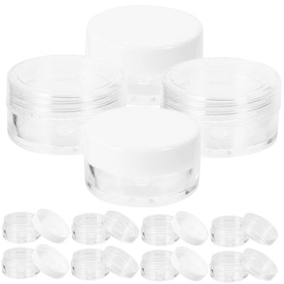 BIUDECO 24pcs Refillable Travel Cream Jars Empty Cosmetic Containers Lids for Makeup Lotion and Ointments for Travel and Storage