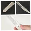 Vaguelly Folding Beard Comb for Men Portable Static Hairstyling Brush Compact Silver Pocket Comb for Easy Grooming of Mustaches and Beards Travel Accessory view 3