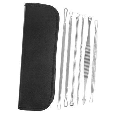 CTIRCHIU 1 Set Professional Blackhead Removal Tool Kit Convenient Portable Acne Cleaners for Daily Use Pimple and Whitehead Extractors High Grade Cleaning Accessories
