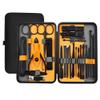 25 Pieces Stainless Steel Manicure Kit Stainless Steel Nail Clipper Set with Black Leather Travel for Men and Women Manicure Kit Pedicure Care Nail Art Tool, view 2